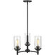 Janna 3 Light 18 inch Matte Black Chandelier Ceiling Light